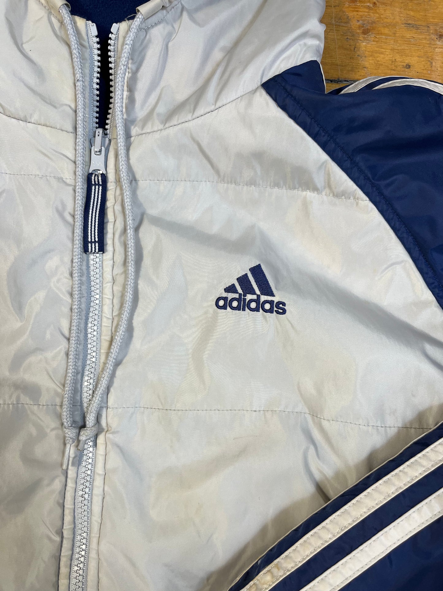 Giubbotto in pile reversibile Adidas Vintage 90's (M)