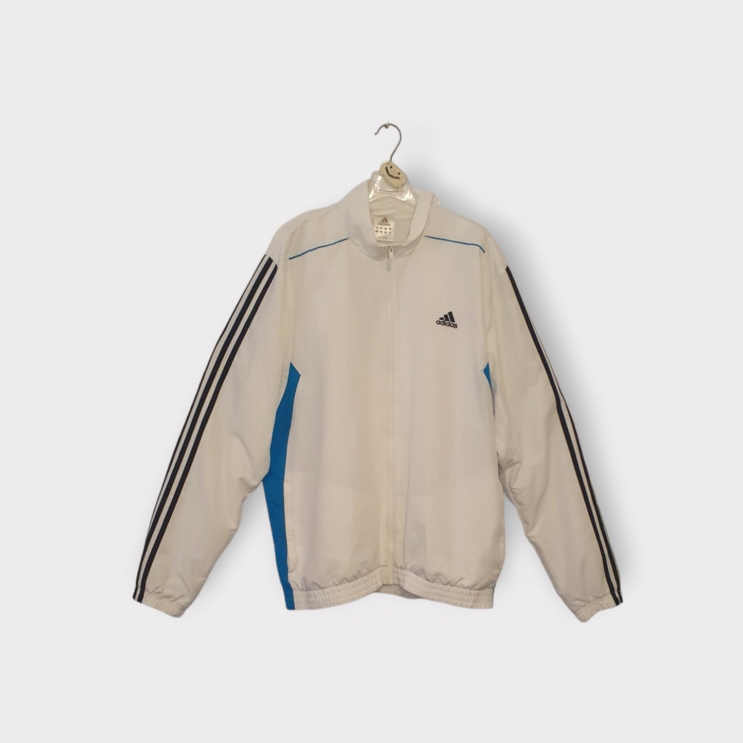 Windbreaker Adidas White Blue 00's Vintage Taglia XL