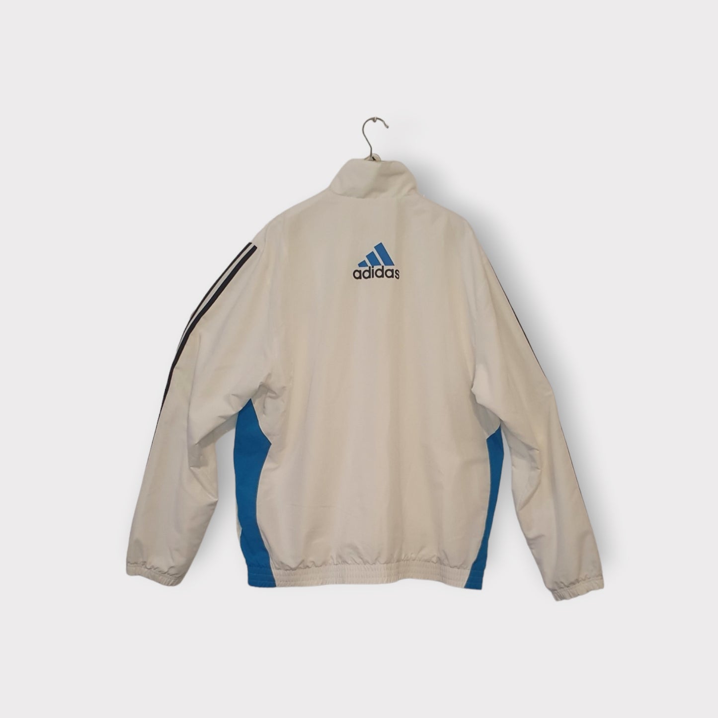 Windbreaker Adidas White Blue 00's Vintage Taglia XL