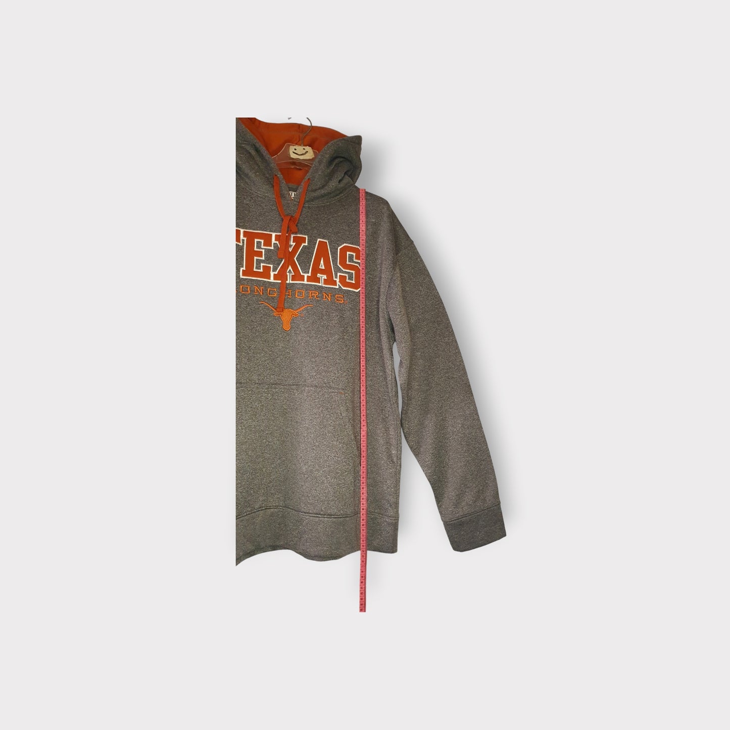 Felpa Con Cappuccio Hoodie Texas College Majestic Grey Taglia L