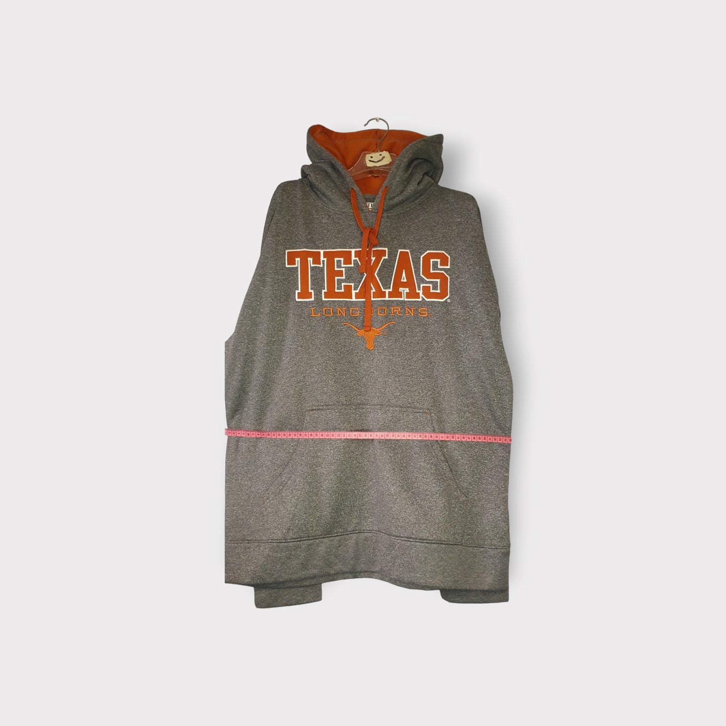 Felpa Con Cappuccio Hoodie Texas College Majestic Grey Taglia L