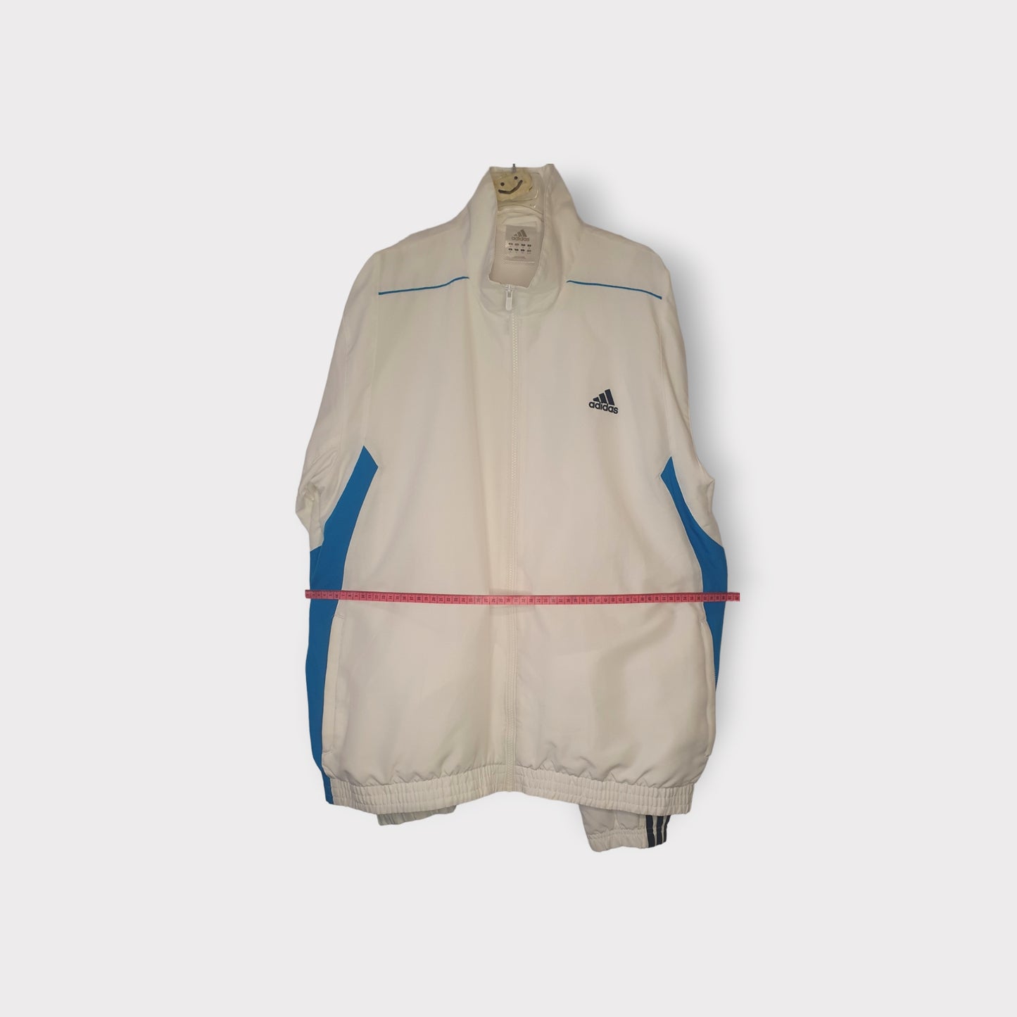 Windbreaker Adidas White Blue 00's Vintage Taglia XL