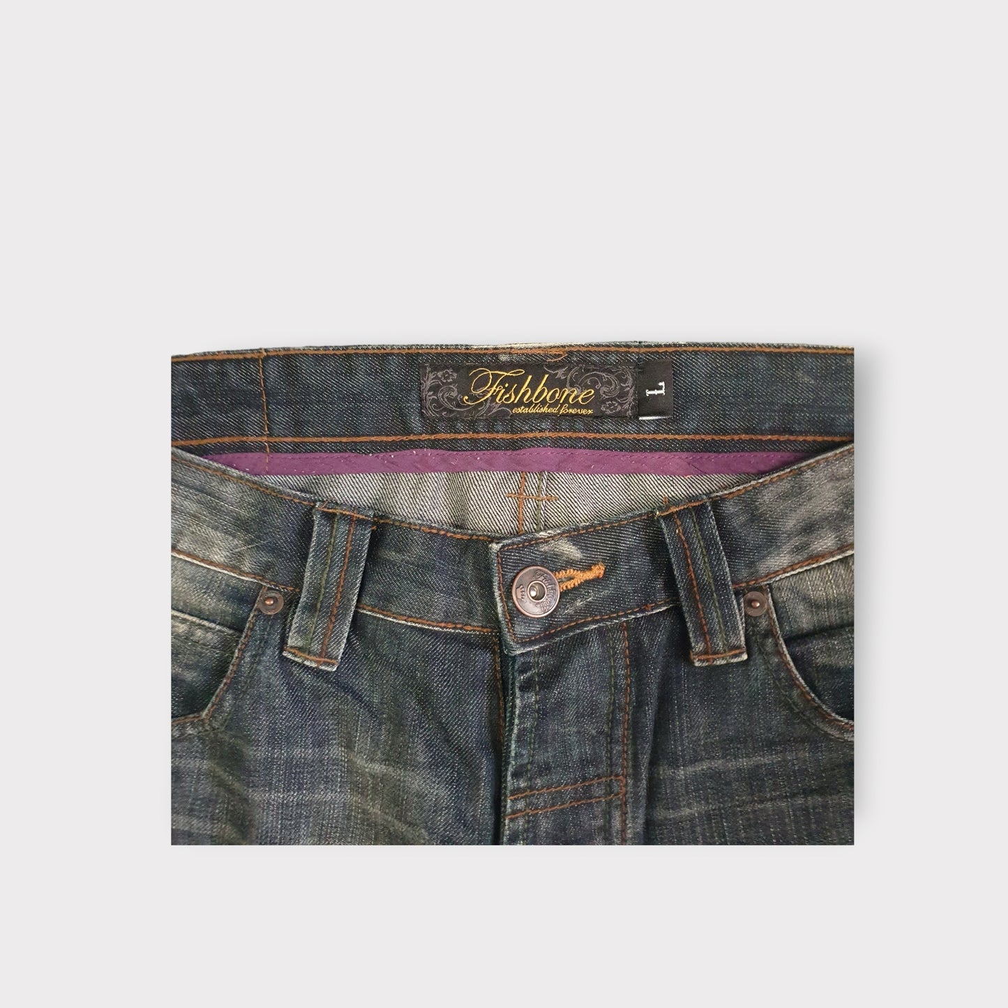 Pantaloncini Jeans Jorts Fishbone Vintage 00's (L)